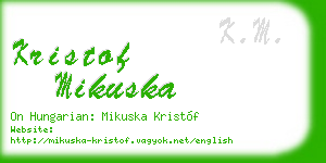 kristof mikuska business card