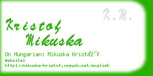 kristof mikuska business card